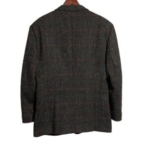 EATON Pure Virgin Wool Blazer Size 44 Regular Chevron Pattern Colour Charcoal